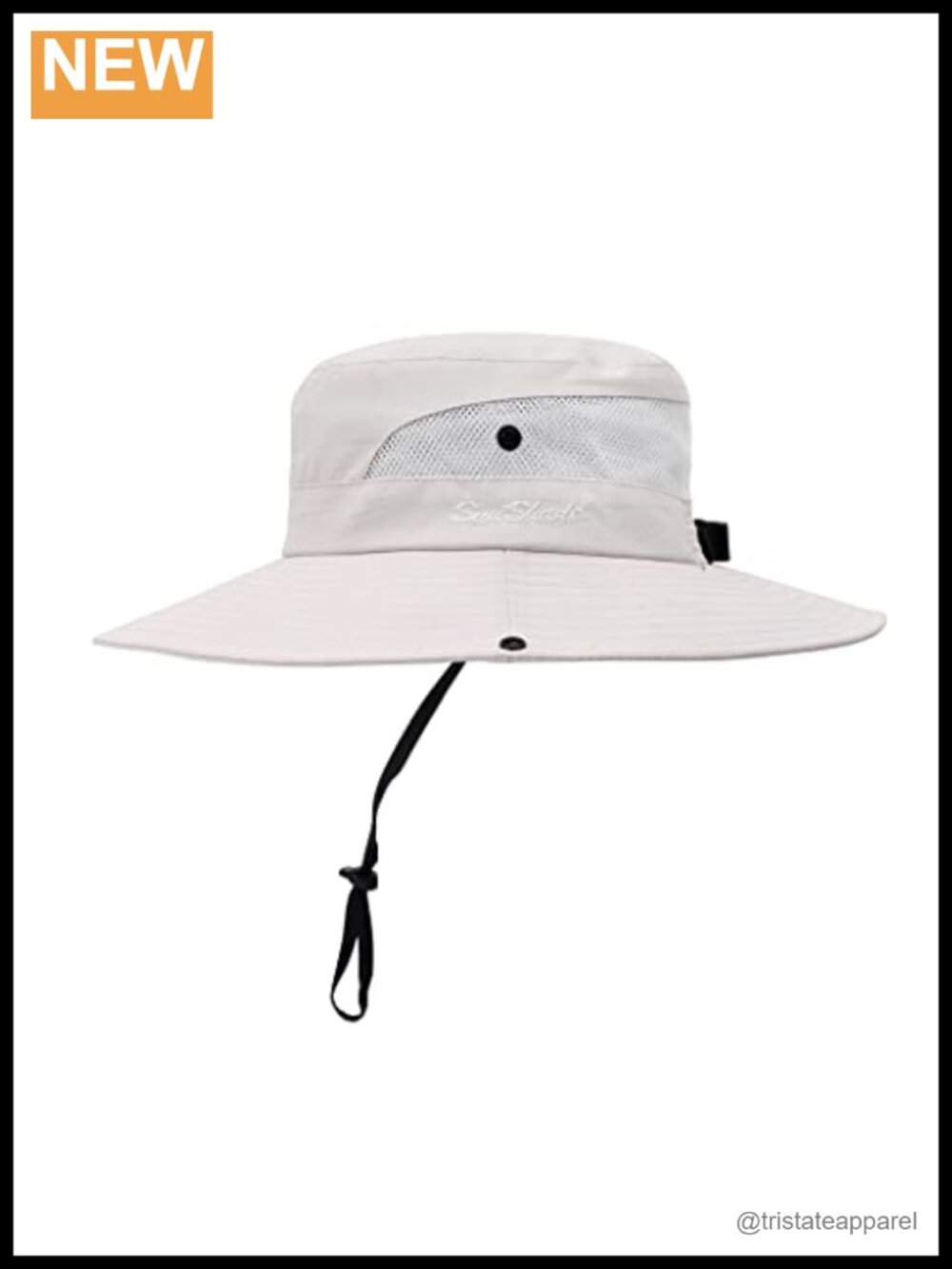 Women's Wide Brim Sun Hat UPF 50+ Foldable Mesh Ponytail Bucket Hat